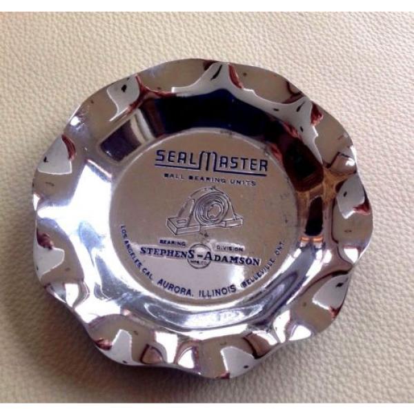 VINTAGE SEALMASTER BALL BEARING UNITS ASHTRAY - CHROMED HEAVY METAL ASHTRAY #1 image