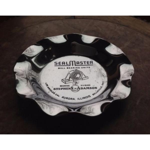 VINTAGE SEALMASTER BALL BEARING UNITS ASHTRAY - CHROMED HEAVY METAL ASHTRAY #2 image