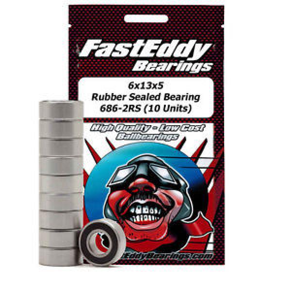 6x13x5 Rubber Sealed Bearing 686-2RS (10 Units) #1 image