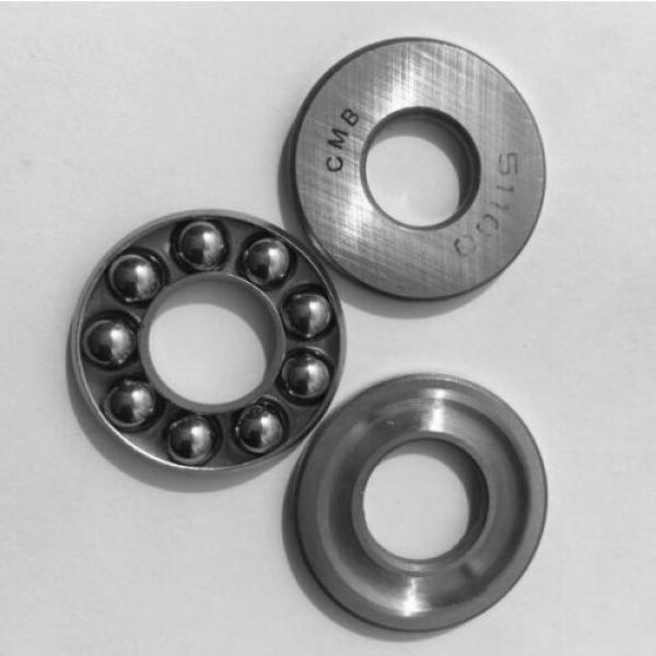 5PCS 51100 Axial Ball Thrust Ball Bearing Bearings 3-Parts 10mm x 24mm x 9mm New #2 image