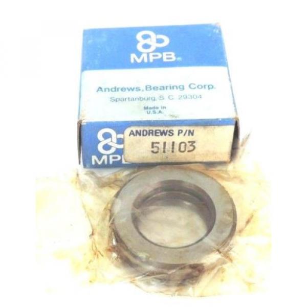 NIB MPB ANDREWS BEARING CO. 51103 THRUST BALL BEARING #1 image