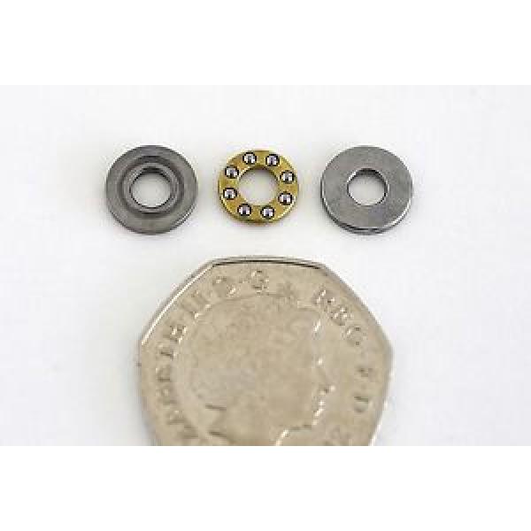 Meccano Miniature Compact Ball Thrust Bearing Axial Thrust Race 4mm Shaft Bore. #1 image