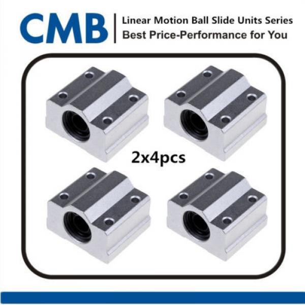 8pcs SC8UU SCS8UU Linear Motion Ball Bearing Slide Unites Bushing ID 8mm Tested #1 image