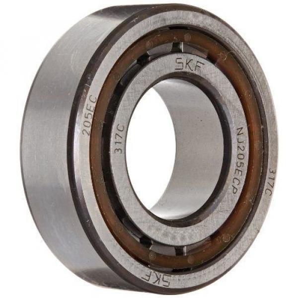 SKF NJ 205 ECP Cylindrical Roller Bearing, Removable Inner Ring, Flanged, High #1 image