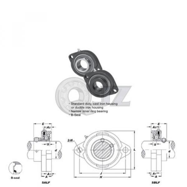 7/8 in 2-Bolt Flange Units Cast Iron SBLF205-14 Mounted Bearing SB205-14+LF205 #2 image