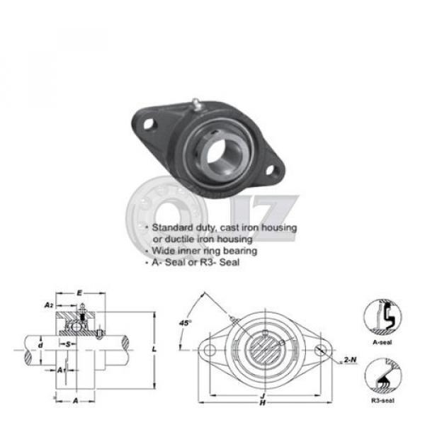 3/4 in 2-Bolts Flange Units Cast Iron UCFL204-12 Mounted Bearing UC204-12+FL204 #2 image