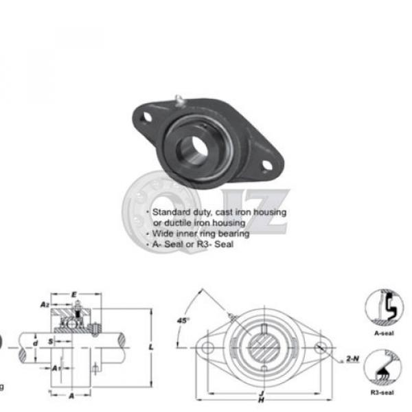 1 in 2-Bolts Flange Units Cast Iron HCFL205-16 Mounted Bearing HC205-16+FL205 #2 image