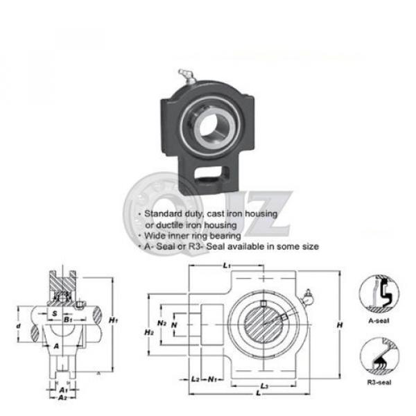 40 mm Take Up Units Cast Iron UCT208 Mounted Bearing UC208 + T208 New (QTY:1) #2 image