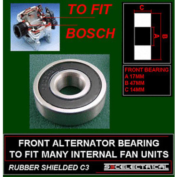 ALTERNATOR FRONT BEARING TO FIT MANY BOSCH INTERNAL FAN UNITS #1 image