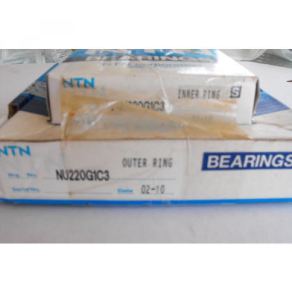 NTN NU-220-G1-C3 Cylindrical Roller Bearing NU220G1C3 inner &amp; outer  ** NEW ** #2 image