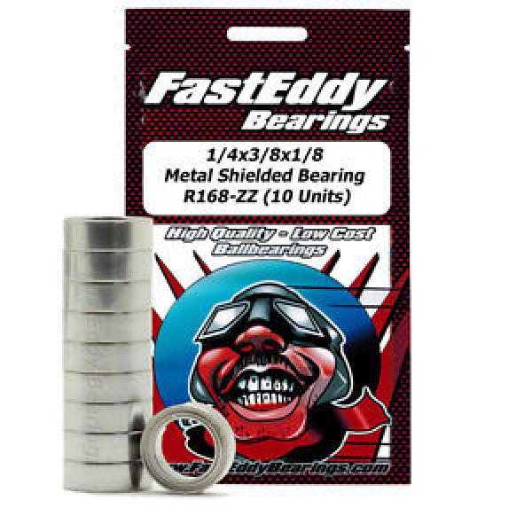 1/4x3/8x1/8 Metal Shielded Bearing R168-ZZ (10 Units) #1 image