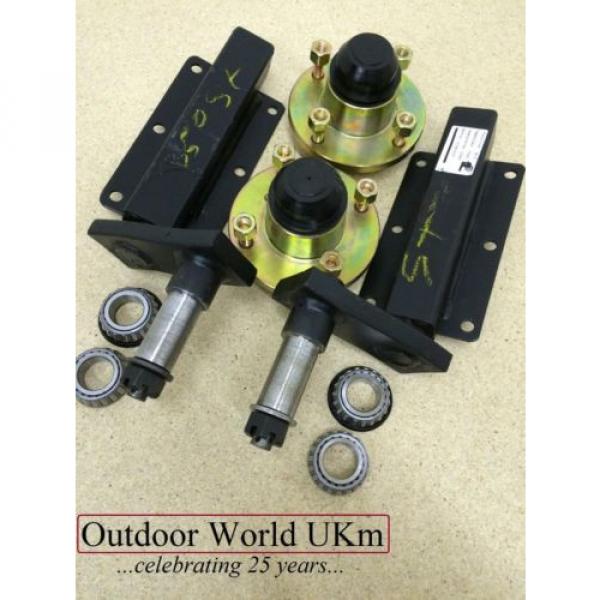 Trailer Suspension Units 350 KG NEW - Standard Stub Axle Hubs Bearings &amp; Caps -- #1 image