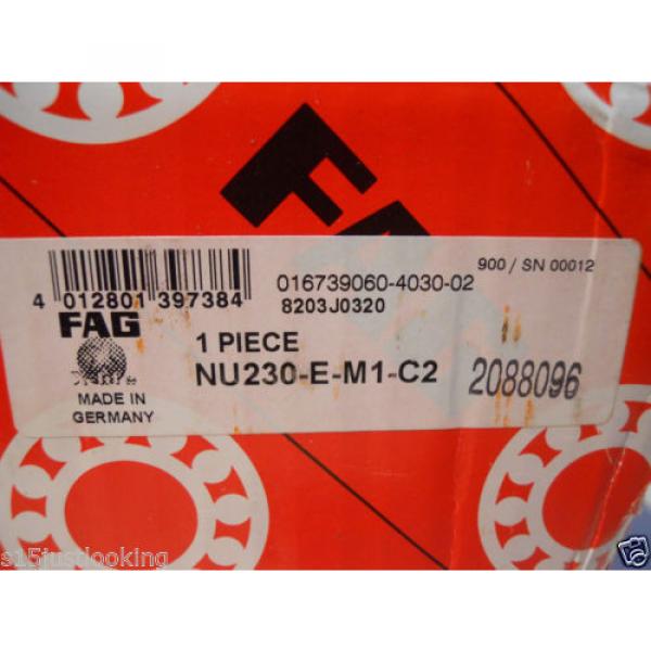 FAG NU230E.M1.C2 SINGLE ROW 150mm CYLINDRICAL ROLLER BEARING #2 image