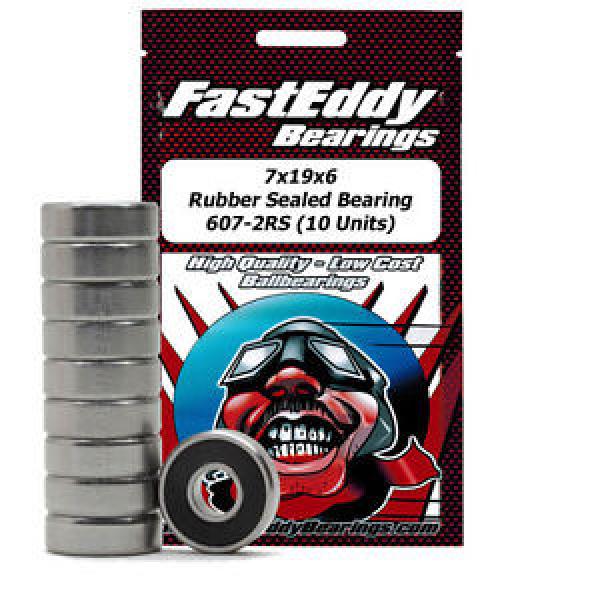 7x19x6 Rubber Sealed Bearing 607-2RS (10 Units) #1 image