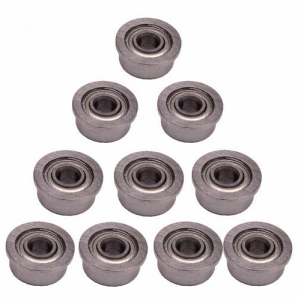 10pcs F693ZZ 3*8*4mm Miniature Deep Groove Ball Flanged Cup Bearings 3x8x4mm #1 image