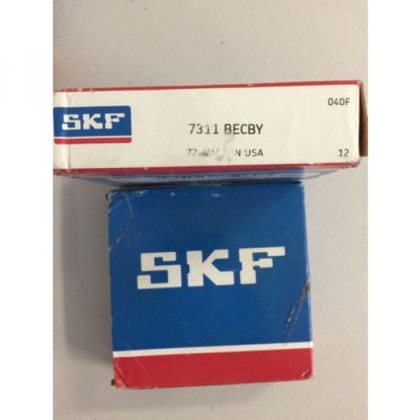 NEW SKF ANGULAR CONTACT ROLLER BALL BEARING NIB 7311 BECBY #2 image