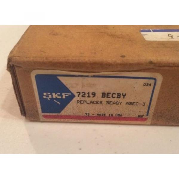 NEW 7219BECBY SKF Angular Contact Ball Bearing. ABEC 3 #2 image