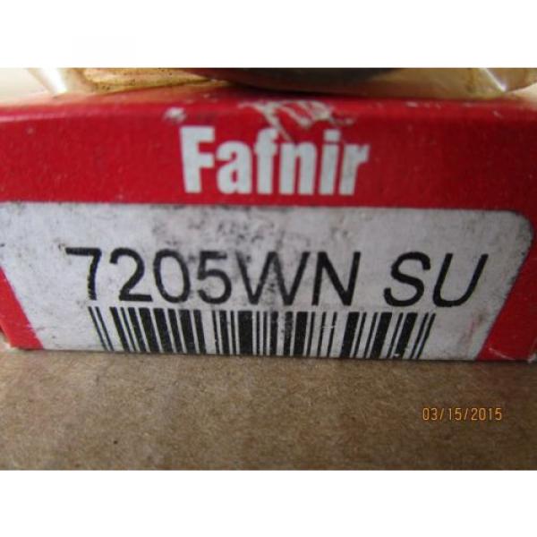 Fafnir 7205WN SU, 7205 WN SU Angular Contact Ball Bearing #2 image