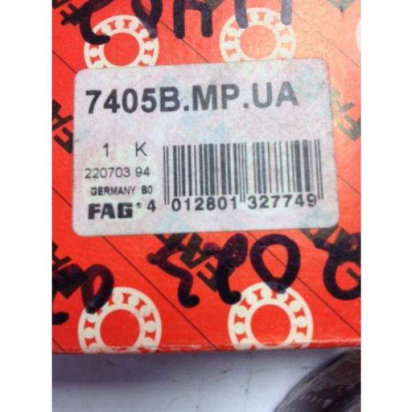 FAG Angular Contact Ball Bearing, 7405-B-MP-UA, New, Made In Germany #3 image