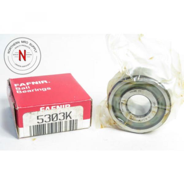 FAFNIR 5303K ANGULAR CONTACT BALL BEARING, 17mm x 47mm x 22.2mm (7/8&#034;), FIT C0 #1 image