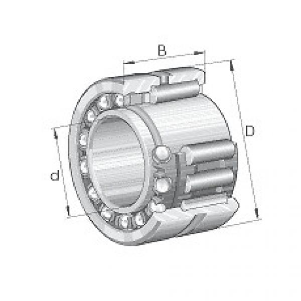 NKIA5903 INA Needle roller/angular contact ball bearings NKIA, single direction #1 image