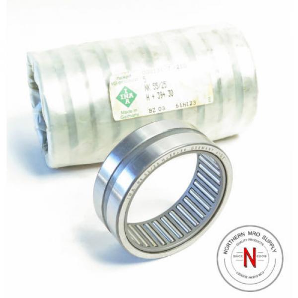 INA NK55/25 NEEDLE ROLLER BEARING, 55mm x 68mm x 25mm, OPEN #1 image