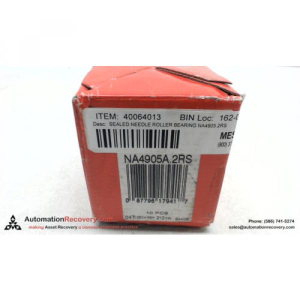 TORRINGTON NA4905A.2RS SEALED NEEDLE ROLLER BEARING 25MM I.D. 42MM O.D,  #111327 #4 image