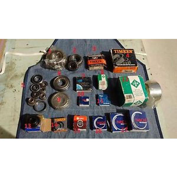 Lot of 26 Bearings Tapered Roller Ball - Timken Nachi INA Koyo + More #1 image