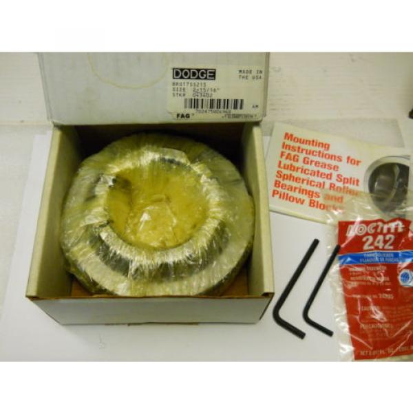 DODGE BRG17SS215 SPLIT SPHERICAL ROLLER BEARING ASSEMBLY 043402 2-15/16 BORE NIB #1 image