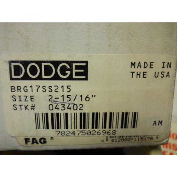 DODGE BRG17SS215 SPLIT SPHERICAL ROLLER BEARING ASSEMBLY 043402 2-15/16 BORE NIB #2 image