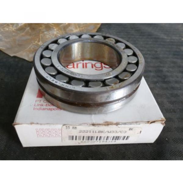 LINK-BELT 22211 LBK/W33/C3 SPHERICAL ROLLER Bearing, Taper Bore, Steel Retainer #1 image