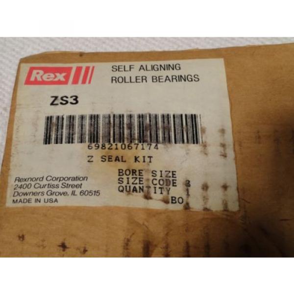 REXNORD ZS3 Z Clearance Seal Kit for Spherical Roller Bearing Size Code 3 NEW #2 image