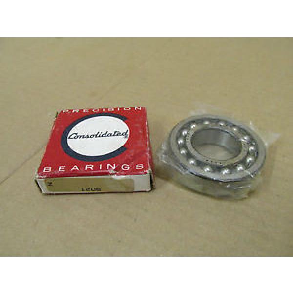 NIB Self-aligning ball bearings New Zealand CONSOLIDATED 1206 SELF ALIGNING BALL BEARING 1 3/16&#034; 30 MM BORE 2 7/16&#034; OD #1 image