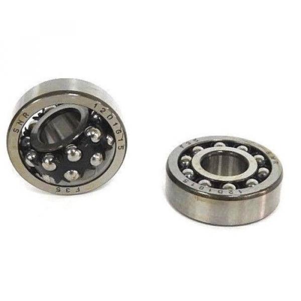 LOT ball bearings Spain OF 2 NEW SNR 1201G15 BALL BEARINGS SELF ALIGNING DOUBLE ROW #1 image