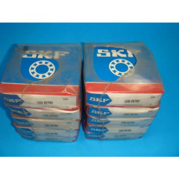 NEW ball bearings Portugal LOT OF 5, SKF 1209-EKTN9, BALL BEARING DOUBLE ROW SELF ALIGNING, NEW IN BOX #2 image