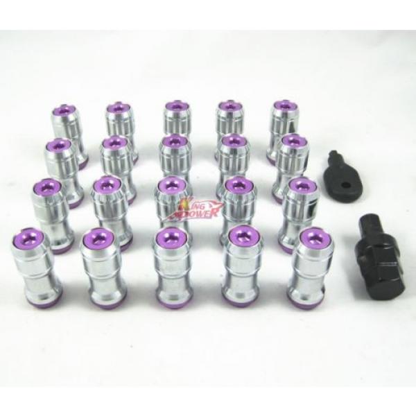 PURPLE RACING M12x1.25 STEEL EXTENDED DUST CAP LUG NUTS WHEEL RIMS TUNER LOCK #1 image