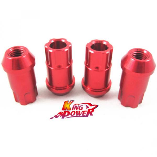 20PC FOR HONDA ACURA 12X1.5MM ALUMINUM RACING LOCKING LUG NUTS SET RED #5 image