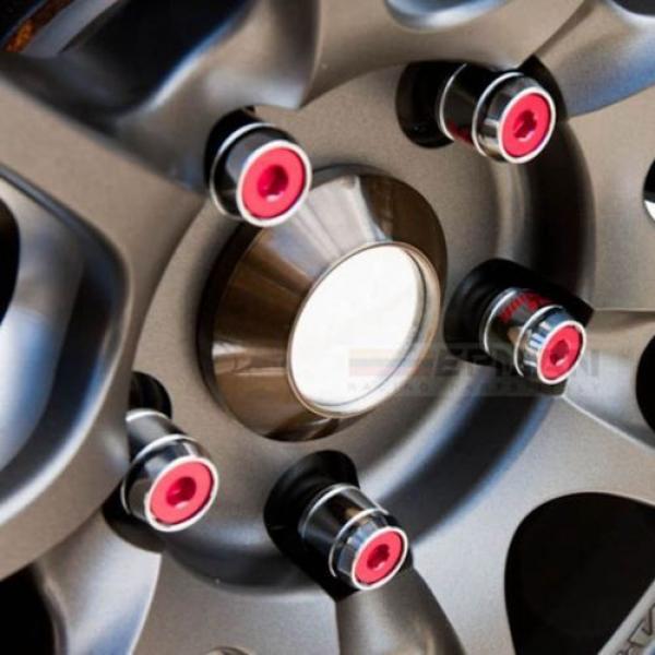 20PCS M12X1.25 WHEELS LOCK LUG NUTS ACORN RIM CLOSE END JDM H RED #4 image