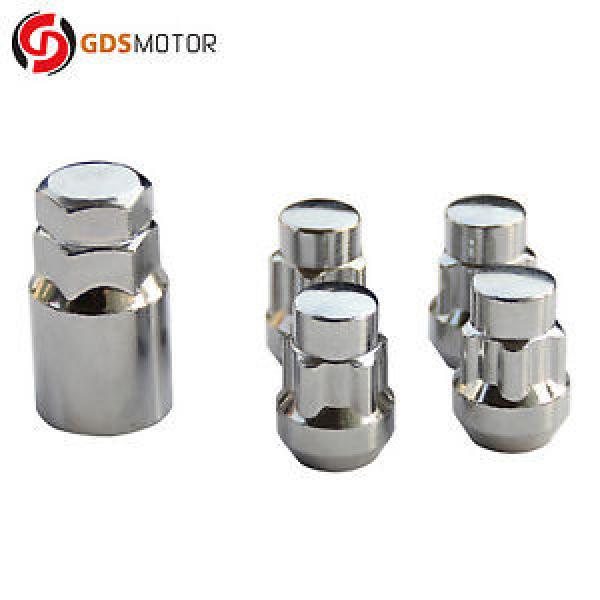 4 Closed End Alloy M12x1.5 Wheel Locks/Wheel Locking Nuts 32mm for Honda Chevy #1 image