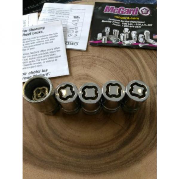 McGard 24215 Chrome 14x1.5 Cone Seat Locking Lug Nuts - 4 Wheel Locks and 1 Key #2 image