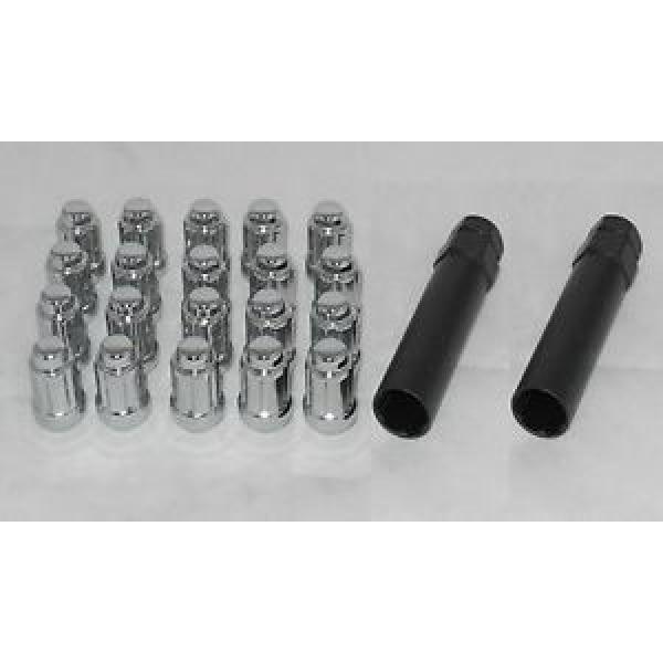 * 12X1.5 CHROME ACORN SEAT TUNER 6 SPLINE LOCK LUG NUT SET OF (20) AND (2) KEYS #1 image