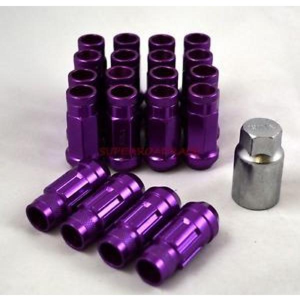 NNR PERFORMANCE EXTENDED STEEL LUG NUTS W/LOCK FOR HONDA AND ACURA 12X1.5 PURPLE #1 image