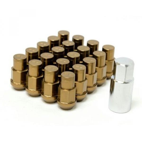 Rays Duralumin Wheel Lug Nuts + Locks 42MM M12X1.25 Thread Bronze 20PC Set #1 image