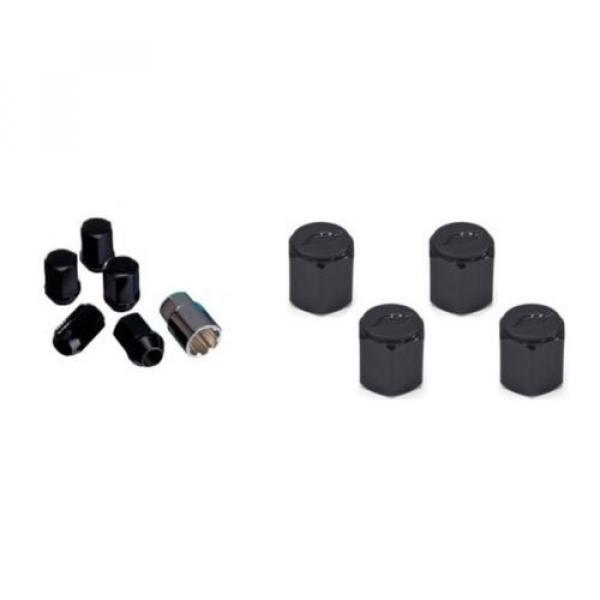 WORK Lug Lock nuts set for 5H 12x1.5 and 4pcs Air Valve caps Black Value set #2 image