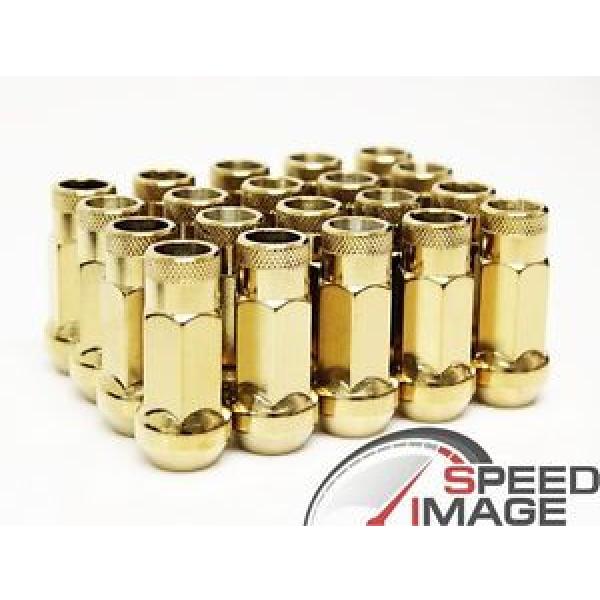 Z RACING GOLD 48MM STEEL OPEN EXTENDED LUG NUTS SET 20 PCS 12X1.5 HONDA EG #1 image