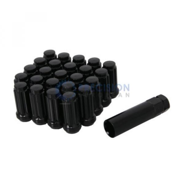 24pc Black 14x1.5 Locking Lug Nuts + Key | Closed End for Silverado 6x139.7 #2 image