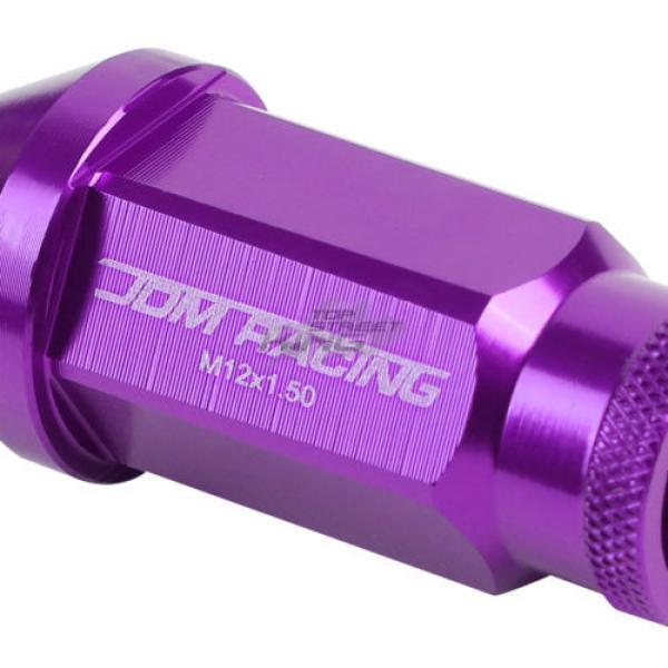 20PC M12 X 1.5 OPEN END ALUMINUM LUG NUT/WHEEL RIM LOCK+ADAPTER KEY PURPLE #2 image