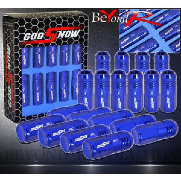 M12x1.5MM WHEELS RIMS RIBBED SECURITY LOCKING 20 PIECES SET LUG NUTS JDM BLUE #1 image