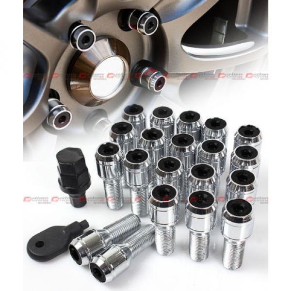 20 Pcs M14 X 1.5 Black Wheel Lug Nut Bolt With Security Cap +Key+Socket For Audi #1 image