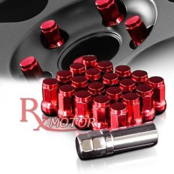 20 PIECES RED ACORN LUG NUTS WHEEL M12 x 1.25MM TUNER RACING + KEY LOCK 20 PIECE #1 image